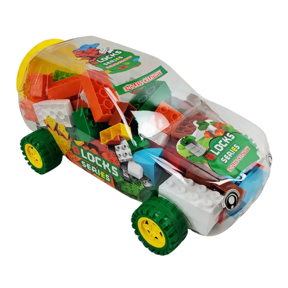 Large Size Building Blocks With Suv Car Container For Kids 1
