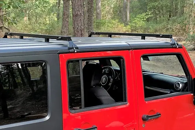 Exposed Racks 9605 Black No Drill Roof Rack For Hard Top Jeep Wrangler Jk 1
