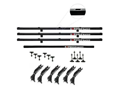 Overlander 9709 Black No Drill Click In 4-Bar Roof Rack For Jeep Wrangler Jku 1