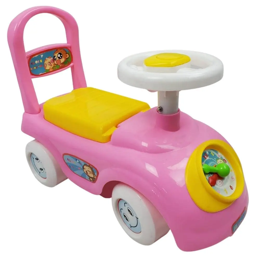 Tick Tock Clock Ride On - Pink 1