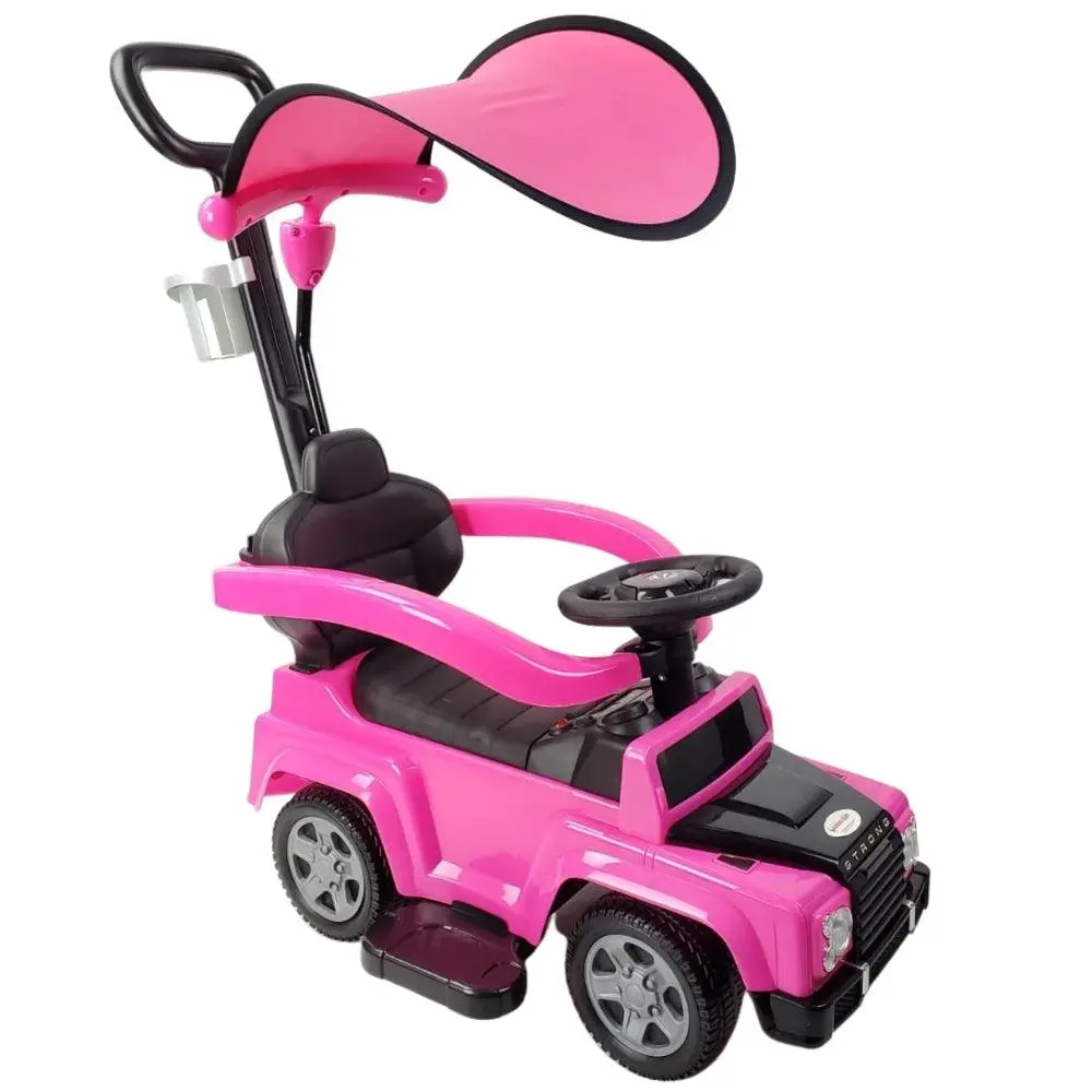 Kids Explorer Foot-To-Floor Ride On Car With Canopy - Pink 1
