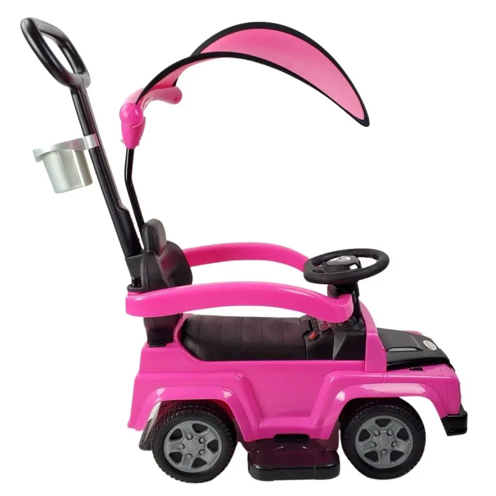 Kids Explorer Foot-To-Floor Ride On Car With Canopy - Pink 2