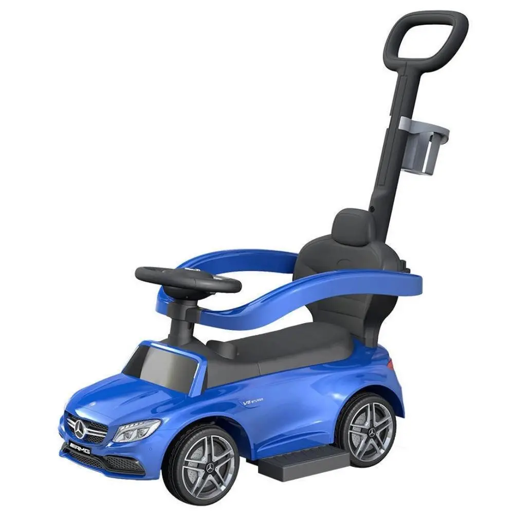Licensed Mercedes Amg C63 Coupe Ride-On Push Car - Blue 1