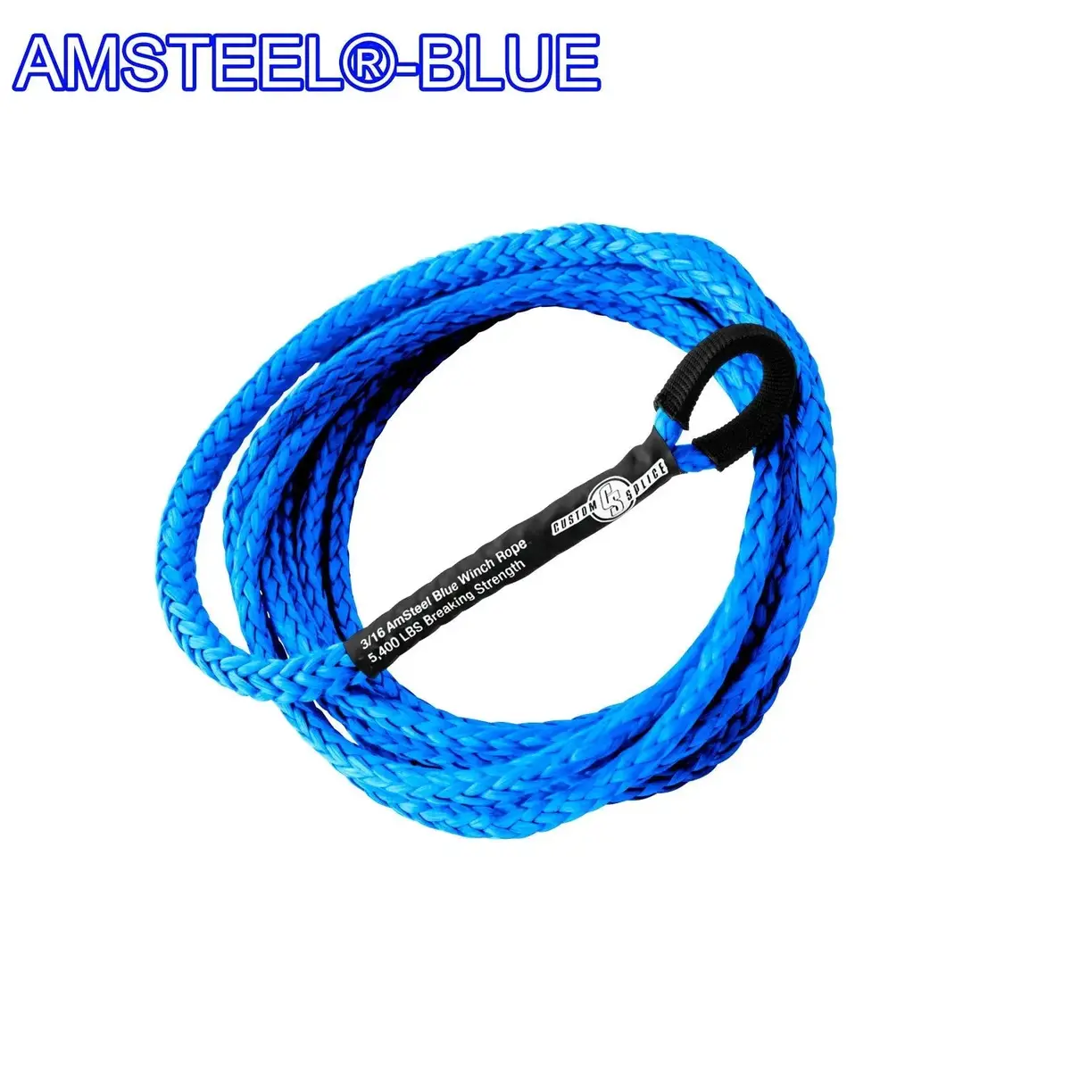 Atv Utv Snow Plow Lift Synthetic Winch Rope - Amsteel Blue 1
