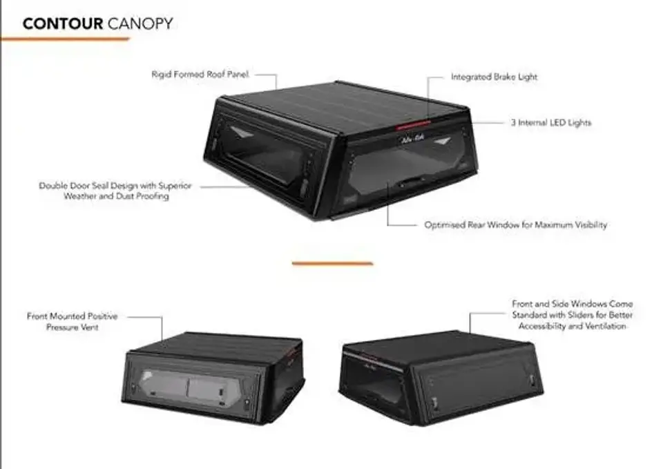 Alu-Cab Contour Canopy For Toyota Tacoma 6' 2016-2023 2