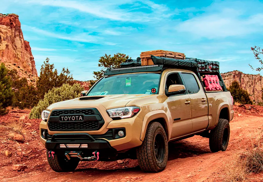 Cali Raised Led 40" Cut-Out Prinsu Roof Rack Slim Led Light Bar Bracket Kit 1
