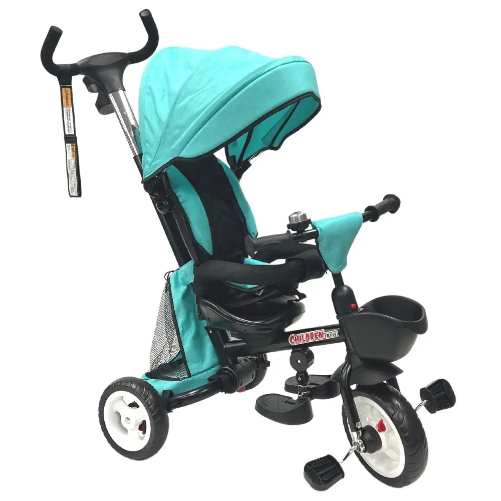 Aussie Baby Deluxe Foldable Convertible Stroller Trike - Aqua 1