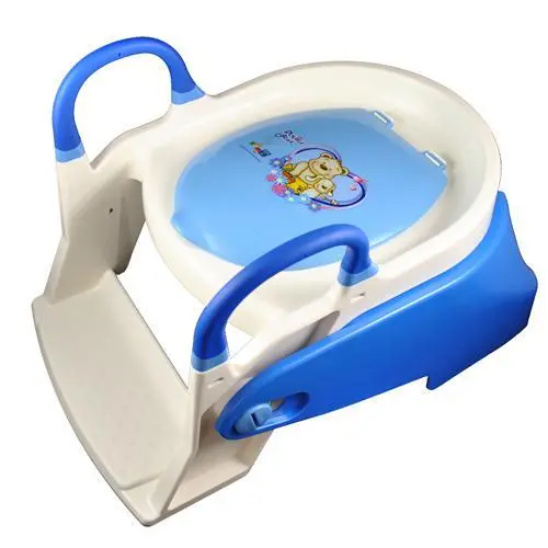 Double Bear 2 Stage Toilet Trainer Potty Seat - Blue 1