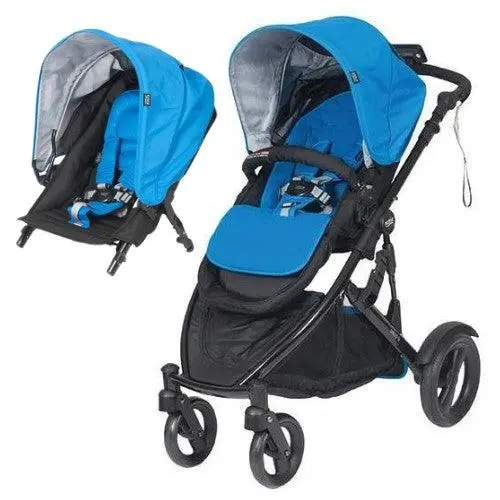 【Factory Seconds】Britax E-Brake Stroller Cobalt Blue And Second Seat 1