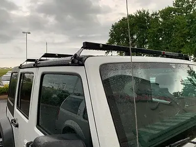 Exposed Racks 9708 Black No Drill Click In Hard Top Rack For Jeep Wrangler Jku 1