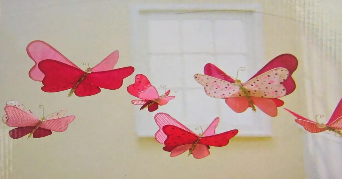 Butterfly Bliss Ceiling Mobile – Nursery Hanging Decoration 1