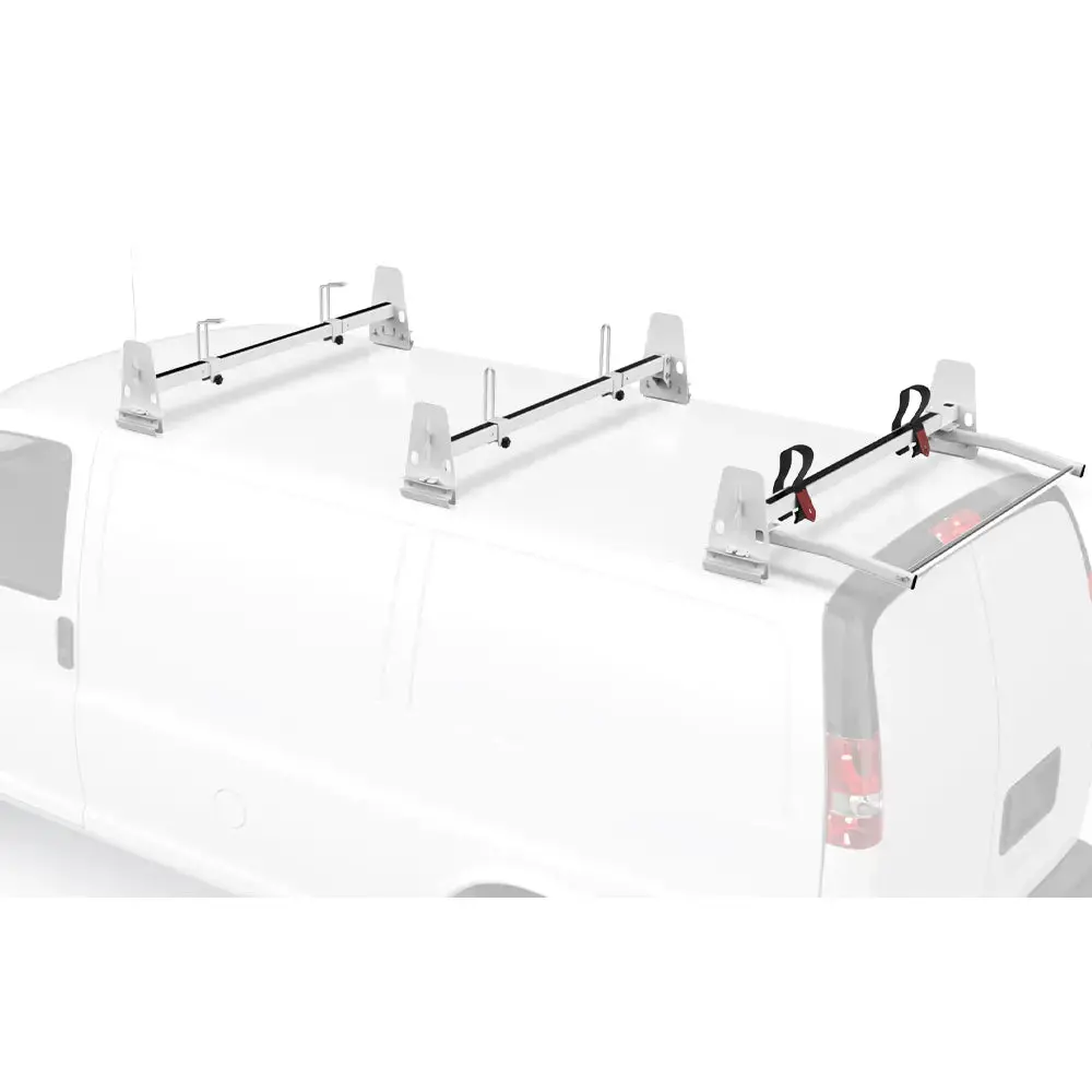 Melipron Van Roof Ladder Racks With Cargo Roller For Ford E-Series/ Chevrolet Express/ Gmc Savana 1