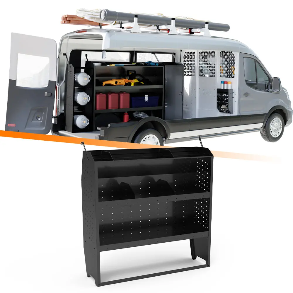 Melipron 43" H X 13" D Steel Cargo Van Shelving Storage System 1