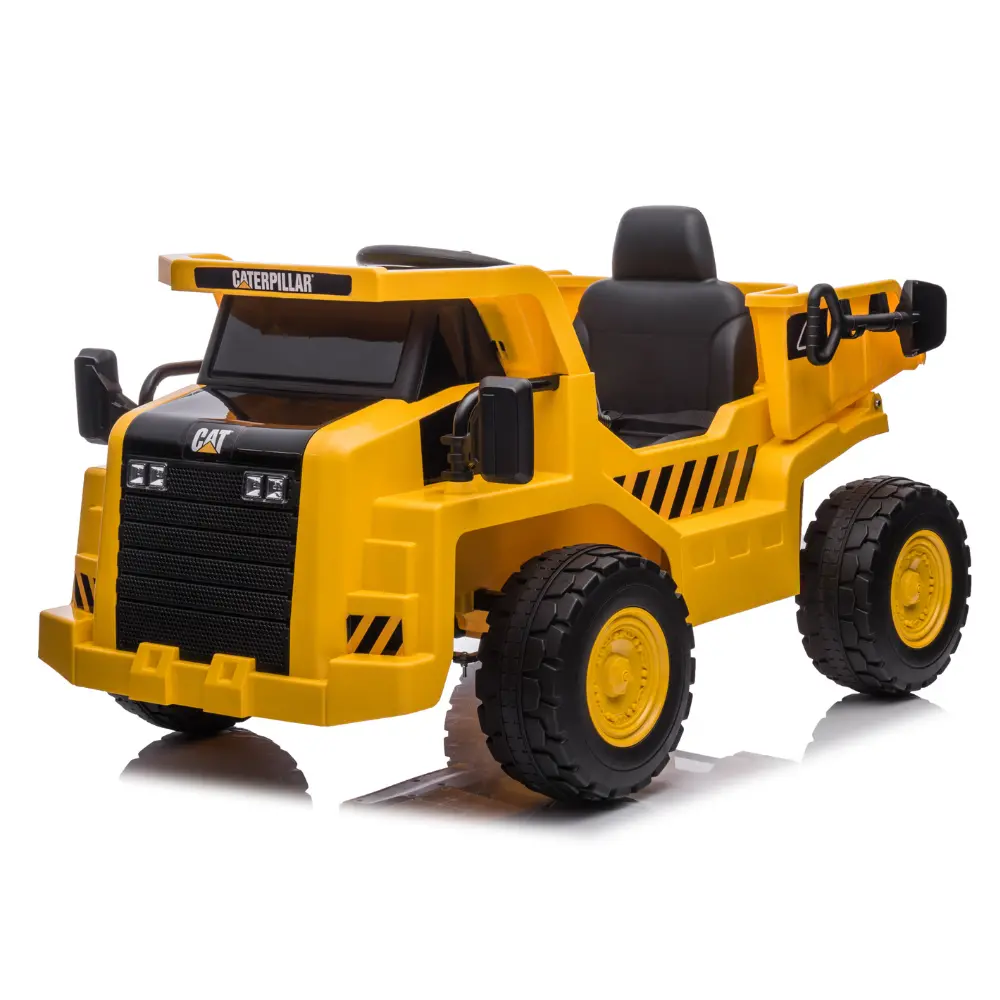 Cat Licensed Dump Truck Quad 12V Ride-On Toy 1