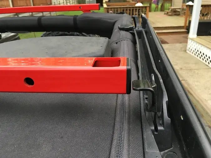 Exposed Racks 9704 Red Click-In Soft Top Roof Rack For Jeep Wrangler Jku 1
