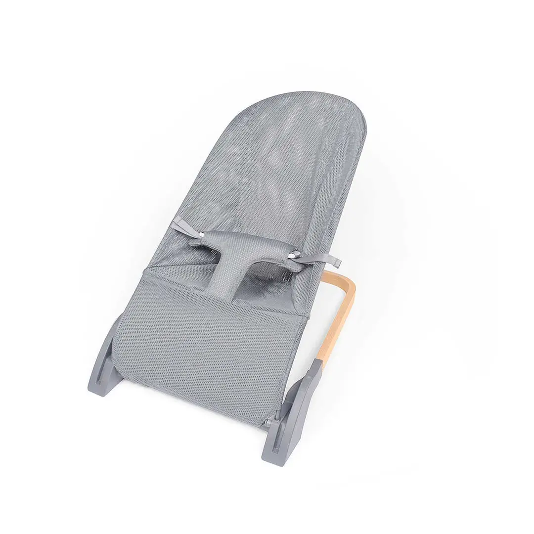 Grotime Cloud Timber Mesh Baby Bouncer - Grey 1