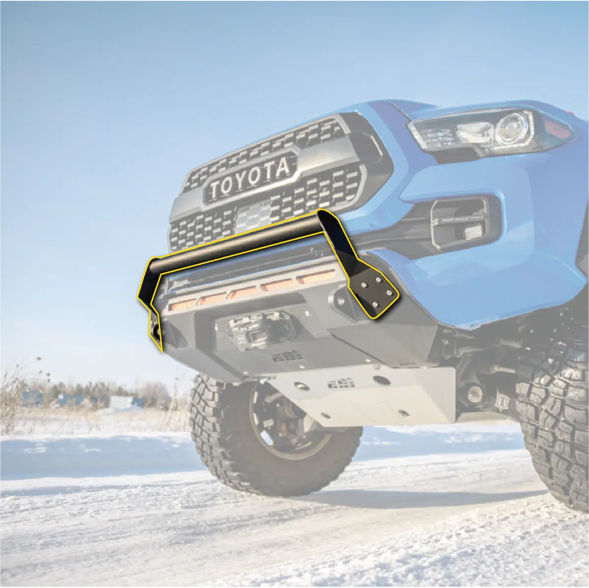 Cbi Offroad Covert Bolt-On Grill Guard For Toyota Tacoma 2016-2022 1