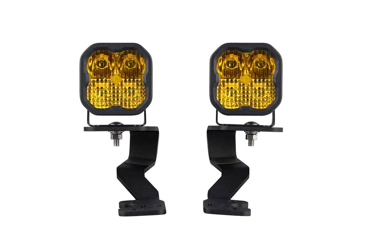 2022+ 3Rd Gen Tundra Stage Series Ditch Light Kit Ss3 Sport Diode Dymanics Yellow Combo 1