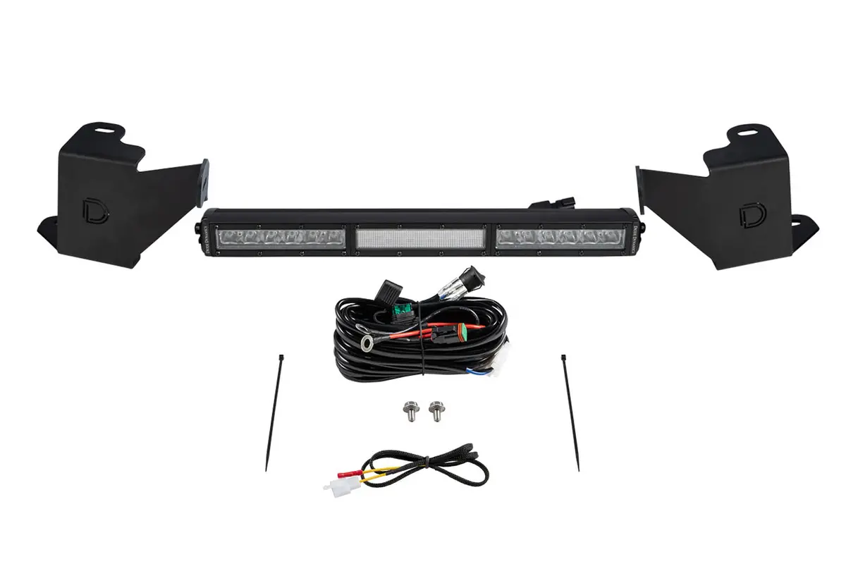 2022+ 3Rd Gen Tundra Stealth Bumper Light Bar Kit White Combo 1
