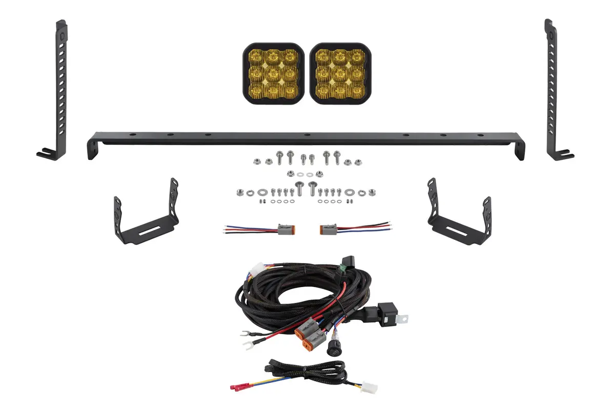 2014-2023 5Th Gen 4Runner Ss5 Stealth Grille Led 2-Pod Kit, Pro Yellow Driving 1