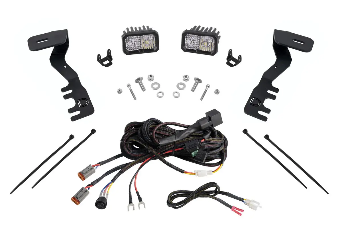 2024+ 4Th Gen Tacoma Stage Series 2 Inch Led Ditch Light Kit, Sport White Combo 1