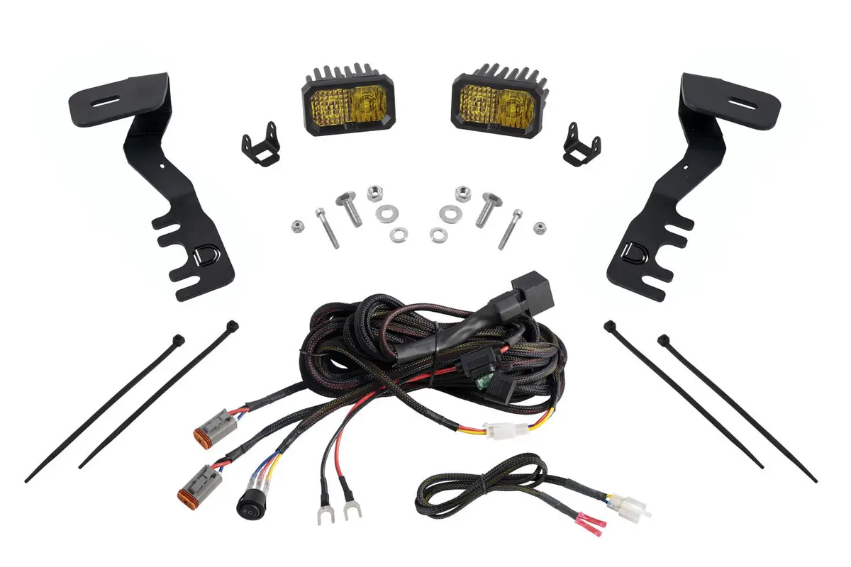 2024+ 4Th Gen Tacoma Stage Series 2 Inch Led Ditch Light Kit, Pro Yellow Combo 1