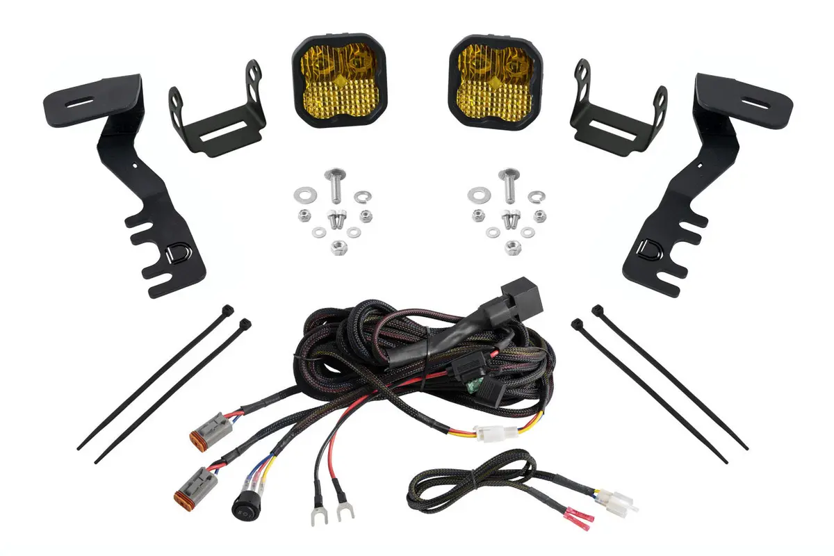 2024+ 4Th Gen Tacoma Ss3 Led Ditch Light Kit, Pro Yellow Combo 1
