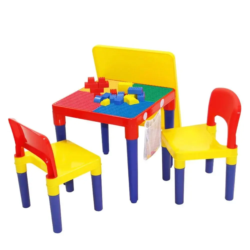 Aussie Baby 2-In-1 Kids Play Table & Chair Set With 24 Building Blocks 1