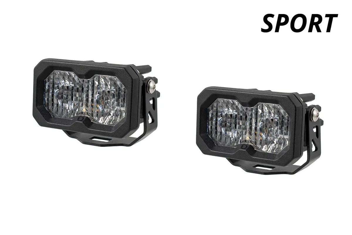 Diode Dynamics C2 2.0 Sae/Dot White Sport Led Pod (Pair) For Tacoma 1