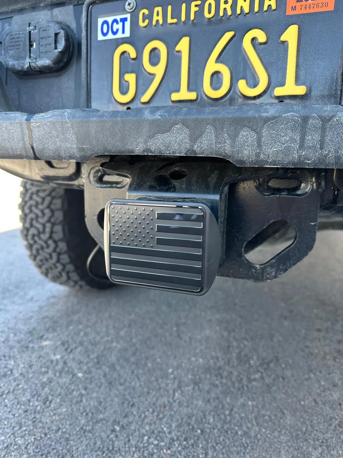 American Flag Hitch Cover 1