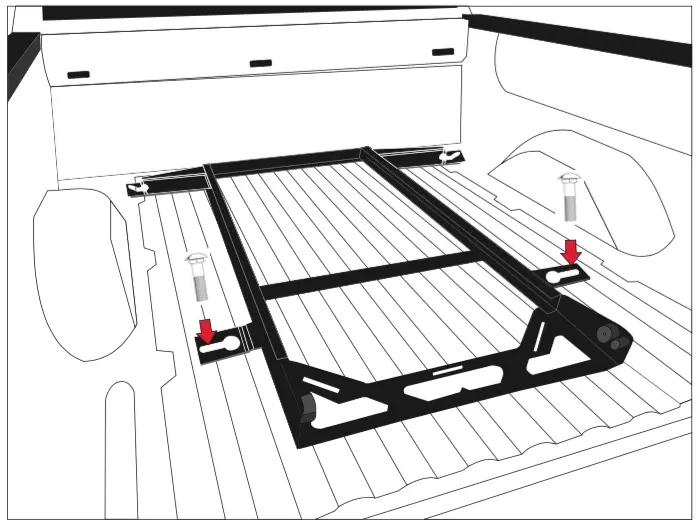 Bedslide For Ford F150 2017-2021 No-Drill Factory Mount Install Kit 1