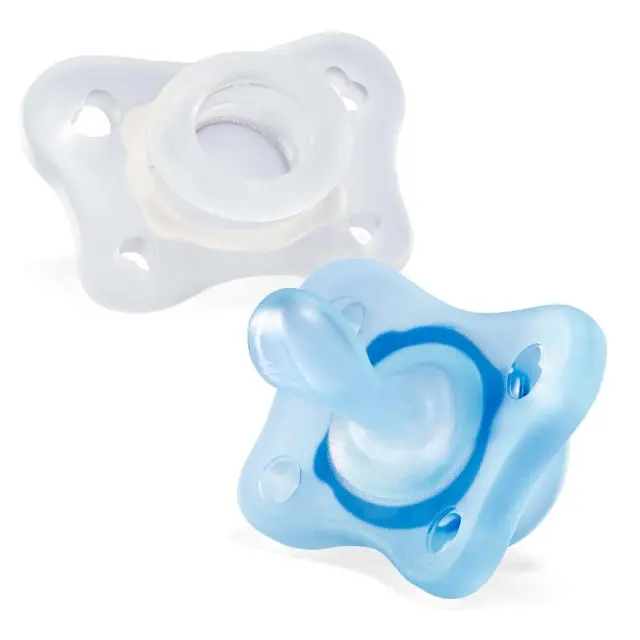Chicco Physioforma Mini Soft Soother 2-Pack – Blue (0–2M) 1