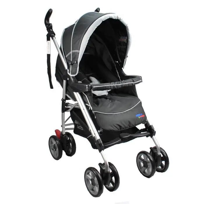 Mia Moda Veloce Deluxe Stroller - Black 1
