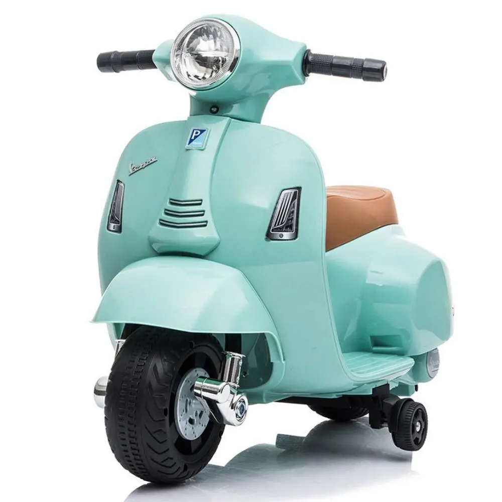 Vespa Licensed Mini 6V Electric Ride On Bike - Teal 1