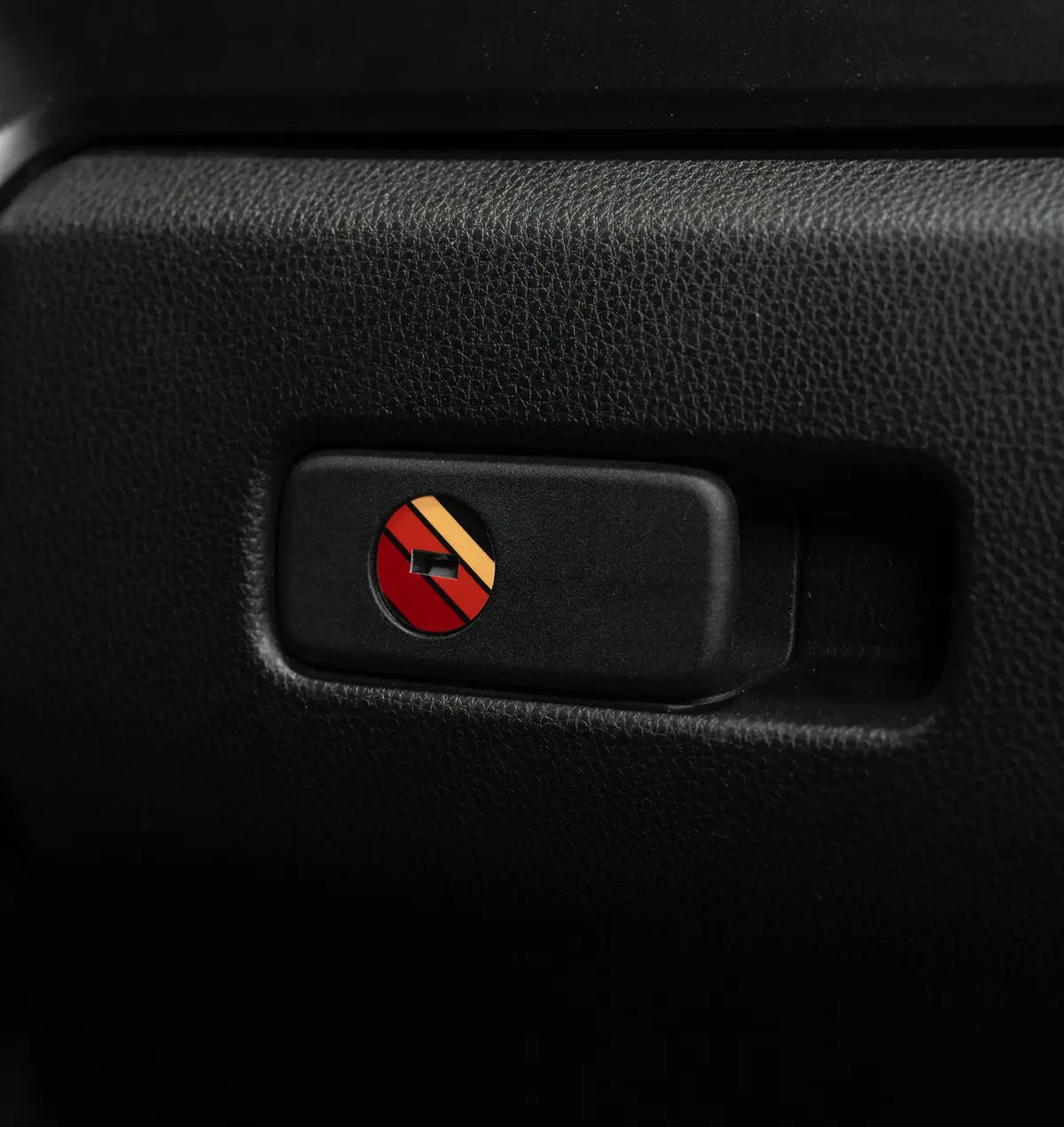 Vinyl Garage Glove Box Keyhole Cover 1