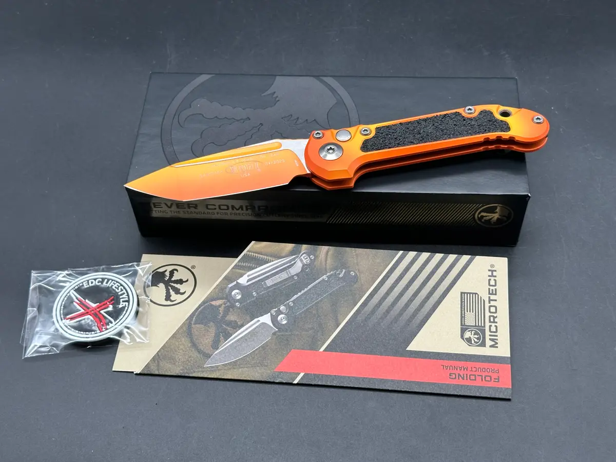 Microtech Ludt Ots Knife- Sunrise Finished Handle- Sunrise Finished Blade 1