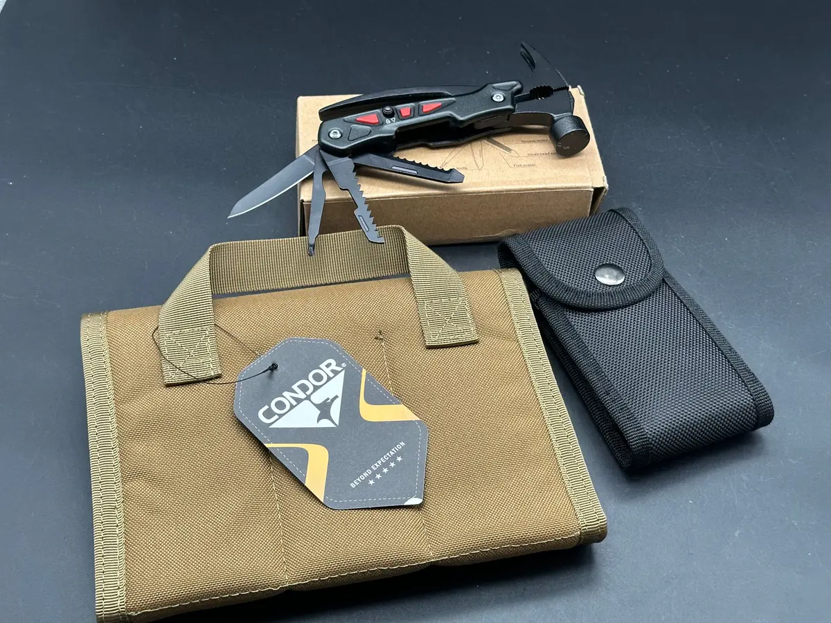 2 For 1 Price Deal Hanboost Hammer Multitool Claw Hammer 12 In1 Tool  &  Condor Knife Case 1