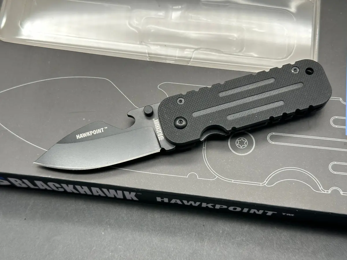 Blackhawk Hawkpoint Compact Frame Lock Knife Black G-10 (2.5" Black) 1