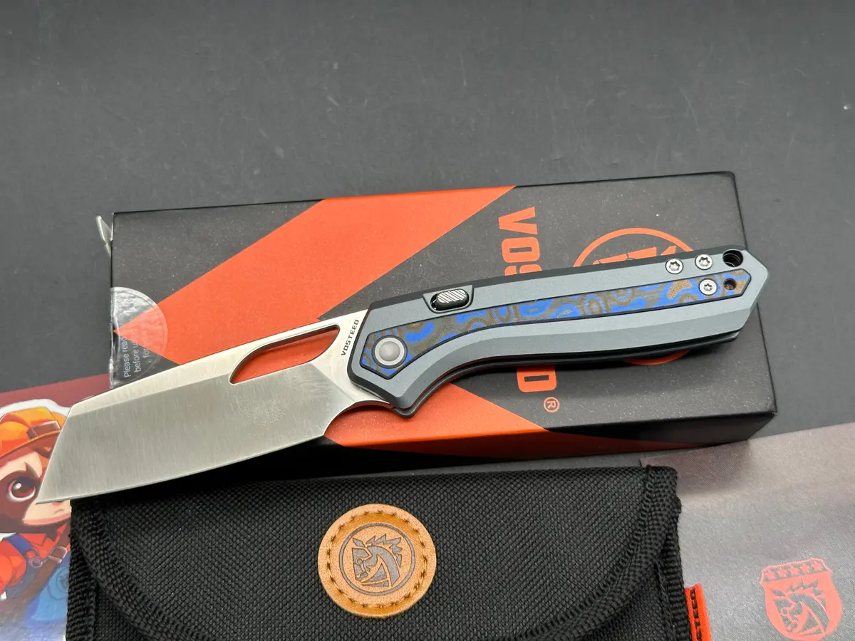 Vosteed Kroc Top Liner Lock Aluminum And Ocean Micarta Handle S35vn Blade 1