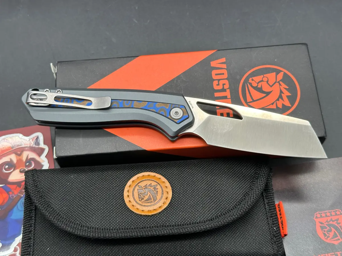 Vosteed Kroc Top Liner Lock Aluminum And Ocean Micarta Handle S35vn Blade 2