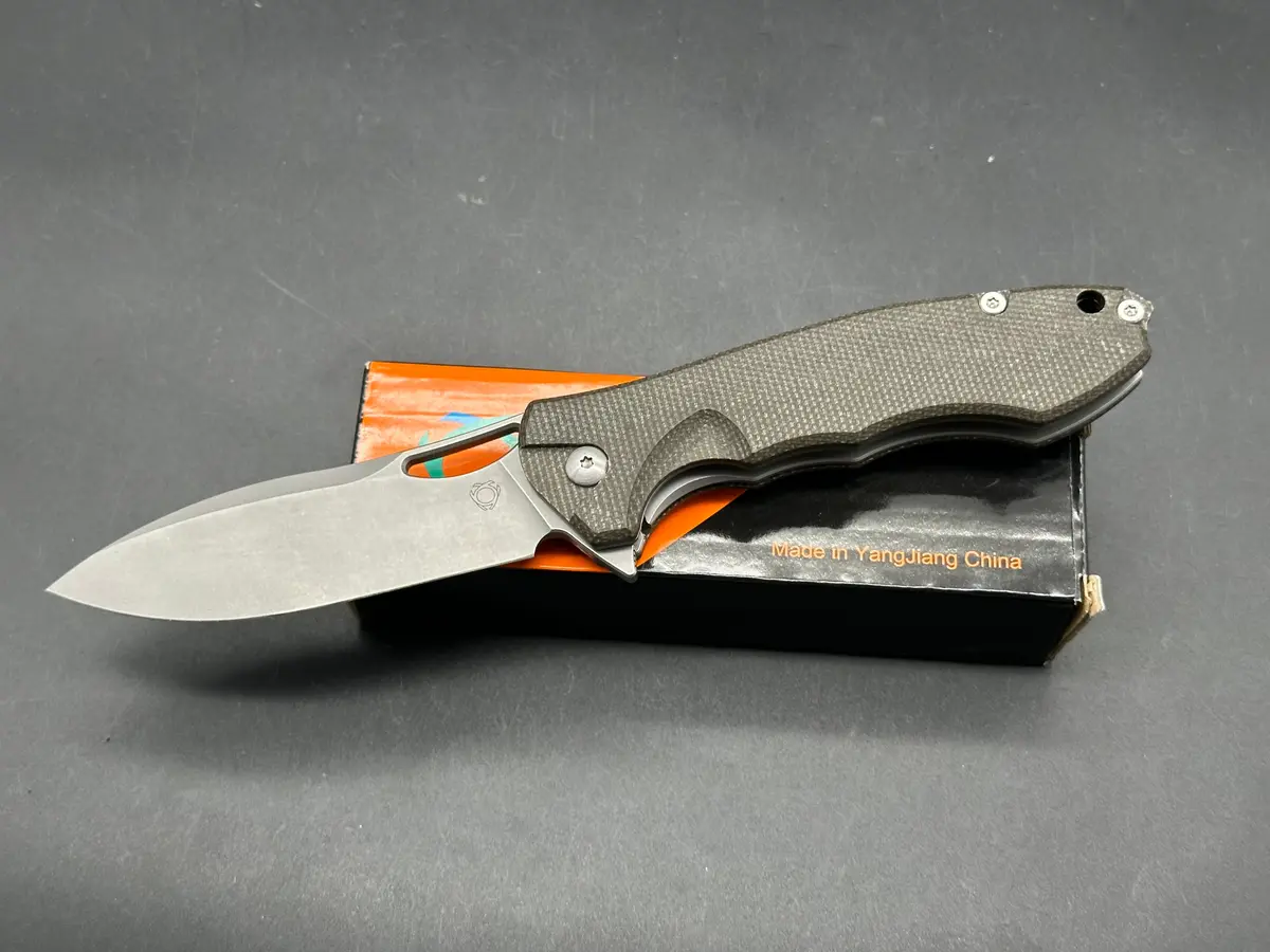 Sixleaf Sl-20  Rattlesnake Design, Liner Lock, Micarta Scales, D2 Blade 1