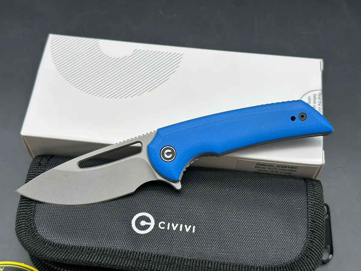 Civivi Ferrum Forge Odium Liner Lock Knife Blue G-10 (2.6" Stonewash) 1