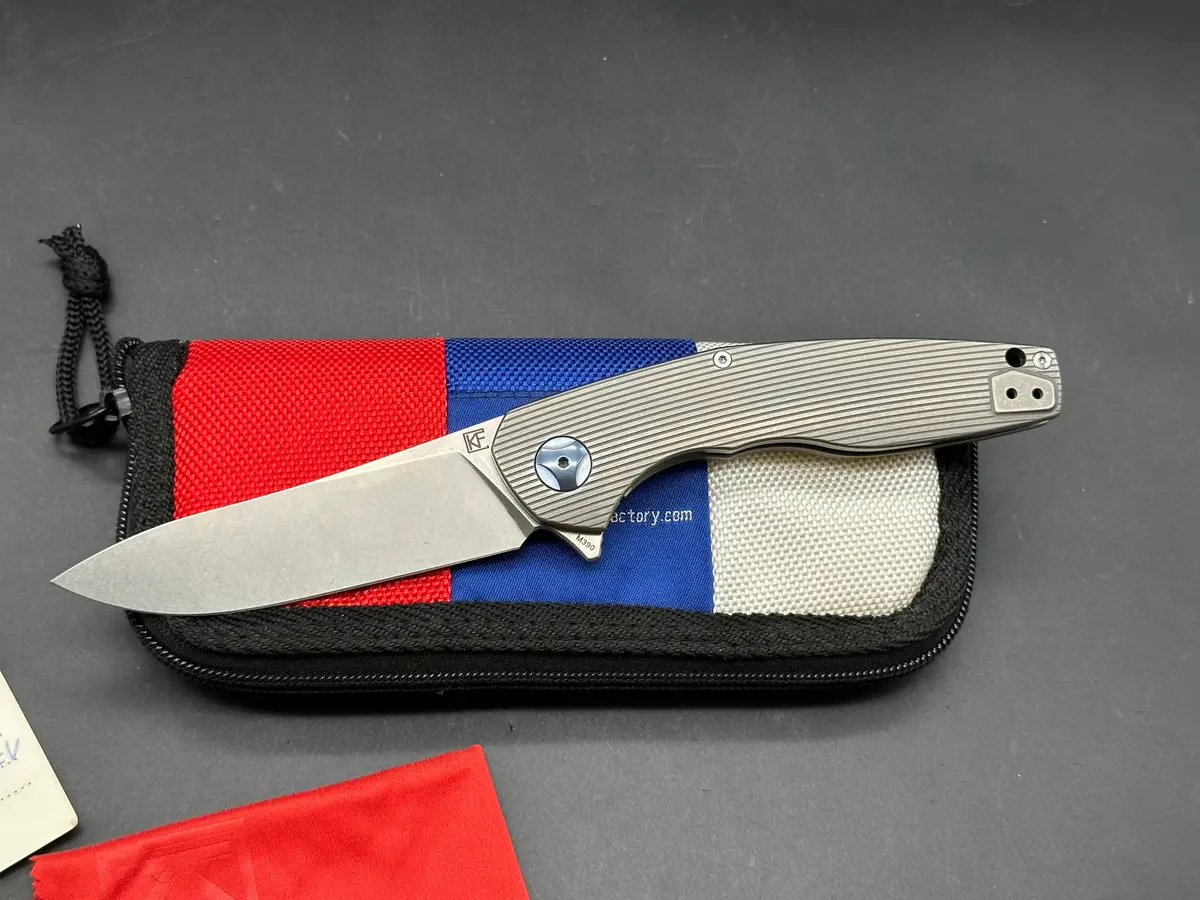 Custom Knife Factory S.S.E Titanium Handle W/M390 Blade 1