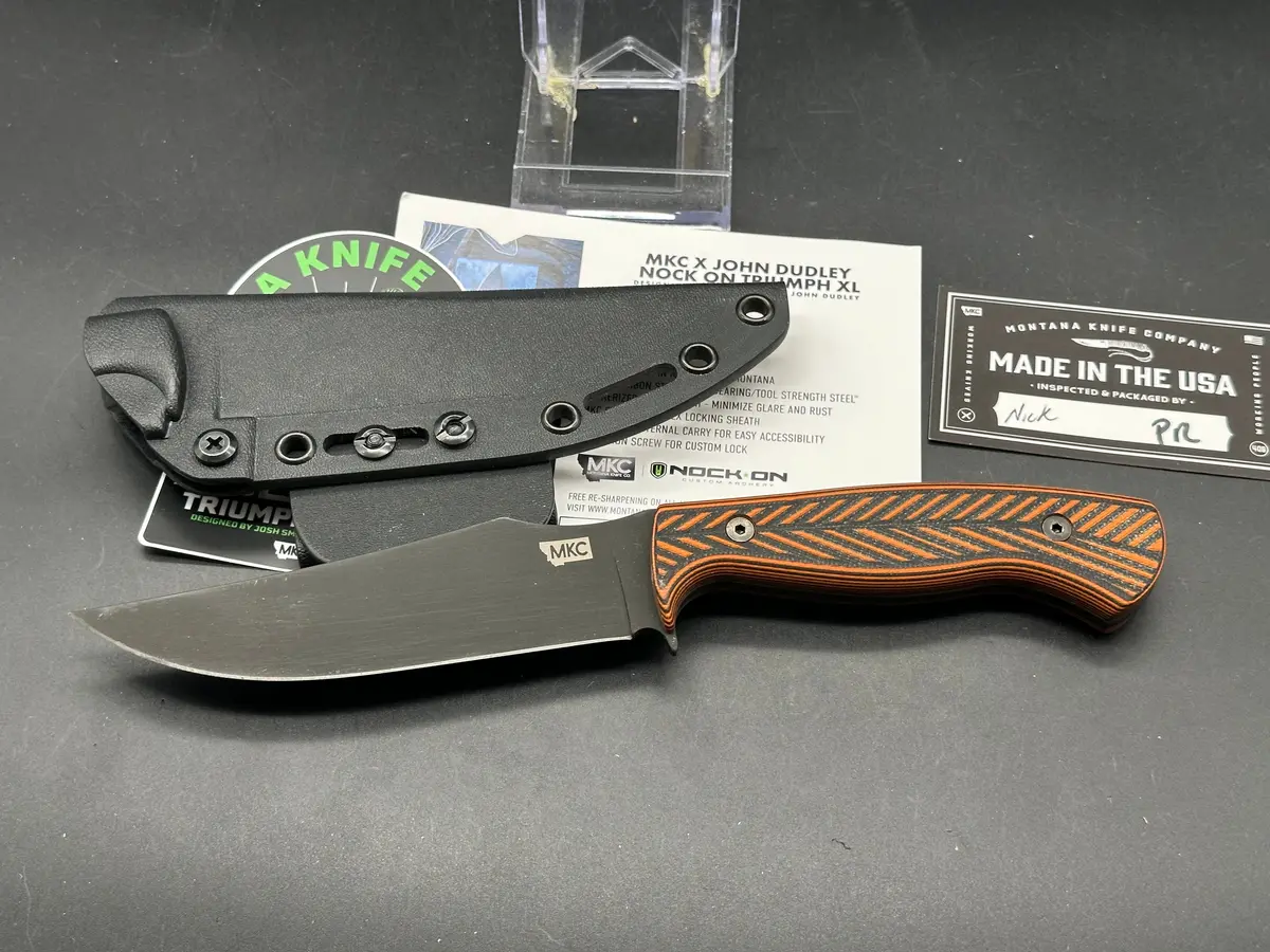 Montana Knife Co Nock On - Triumph Hunter Xl - Orange & Black 1