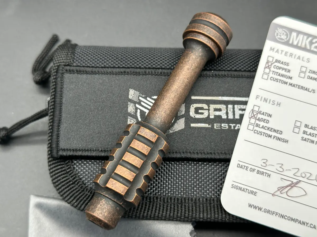 Griffin Co. Mk2 3.75" Aged Copper Bit Driver Tool W/Wiha Bits Included: T6, T7, T8 And T9 1