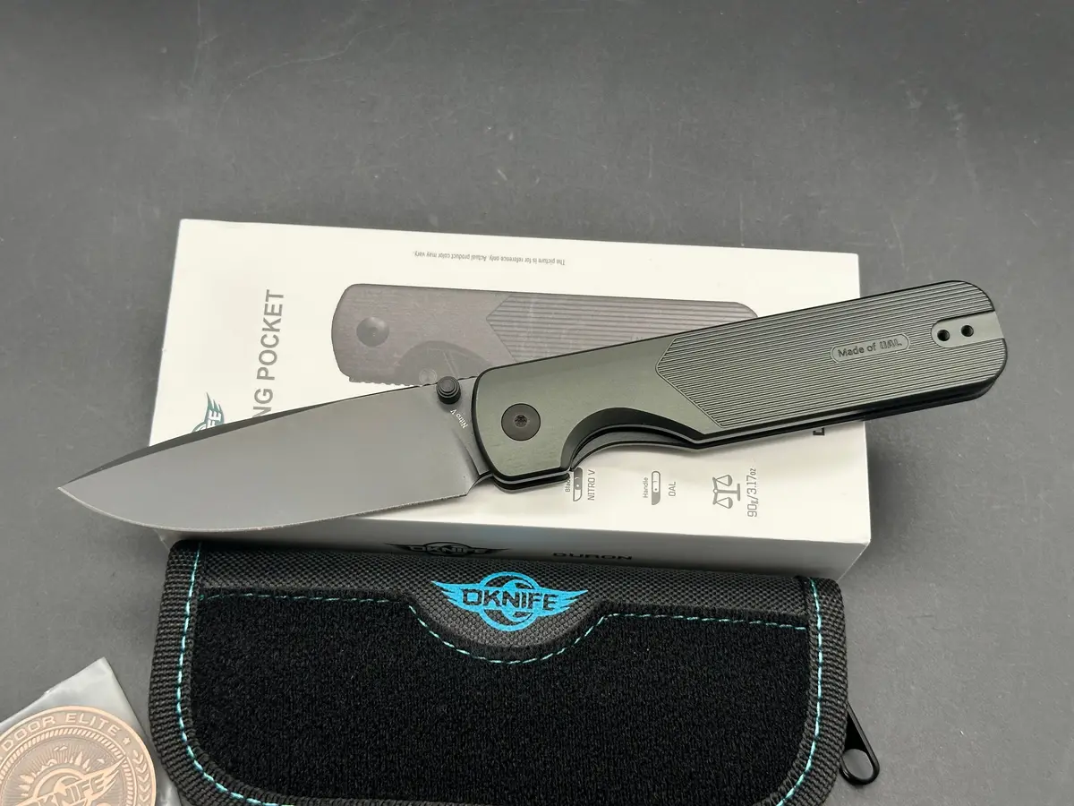 Oknife Duron Stealth Grey Oal Handle W/Nitro V Blade 1