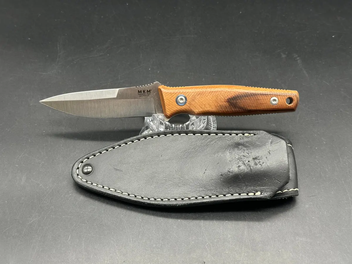 Mkm Terzuola Tpf Defense Magnacut Fixed Blade Knife Santos Wood (3.8" Sw) 1