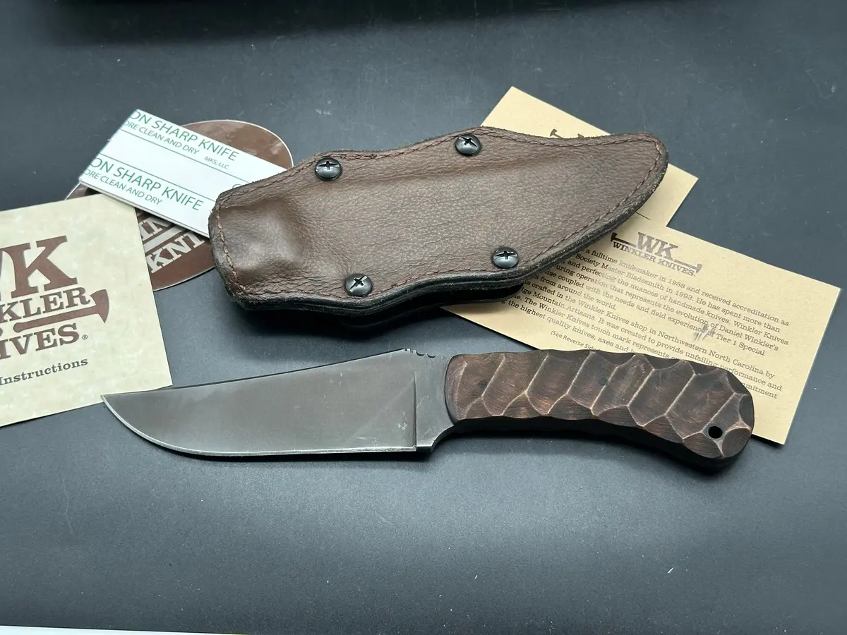 Winkler Belt Knife Sculpted Maple Handle 1