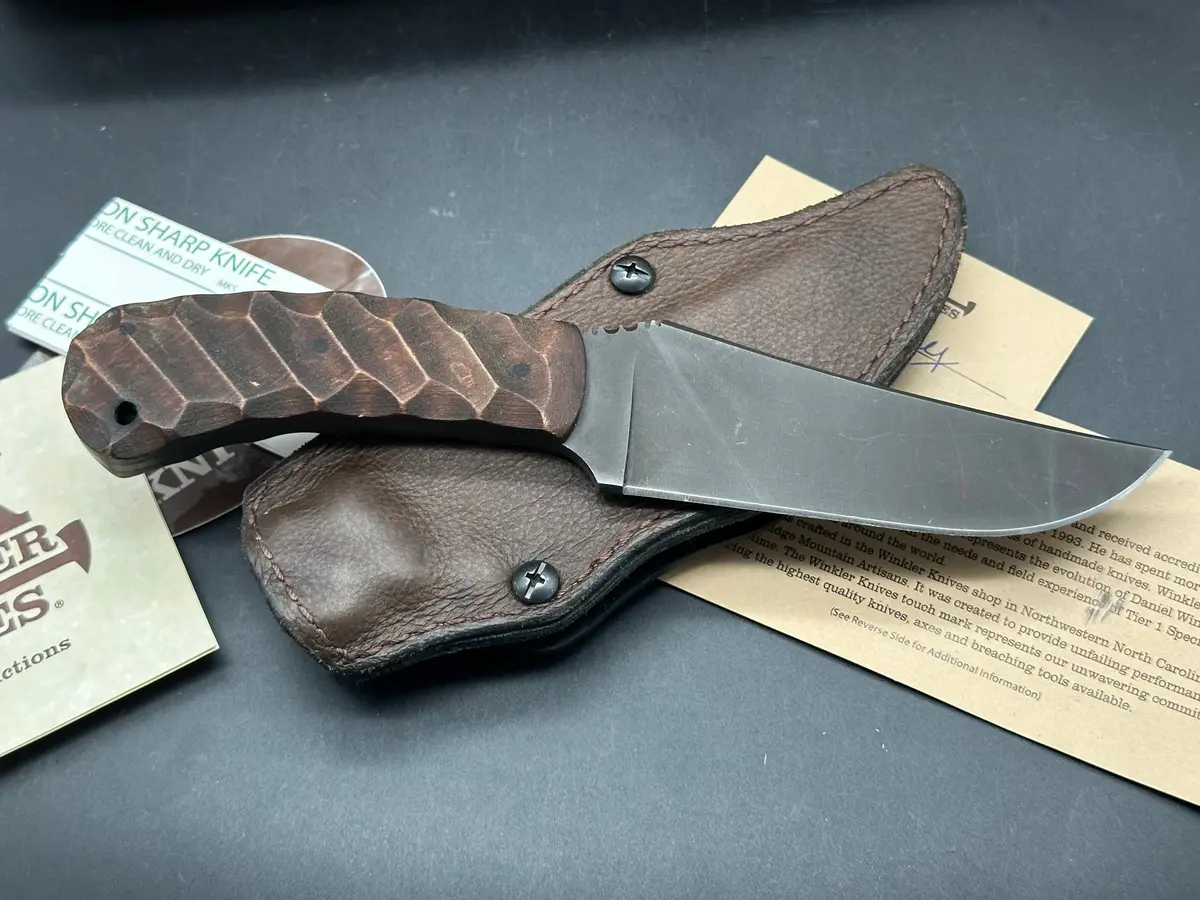 Winkler Belt Knife Sculpted Maple Handle 2