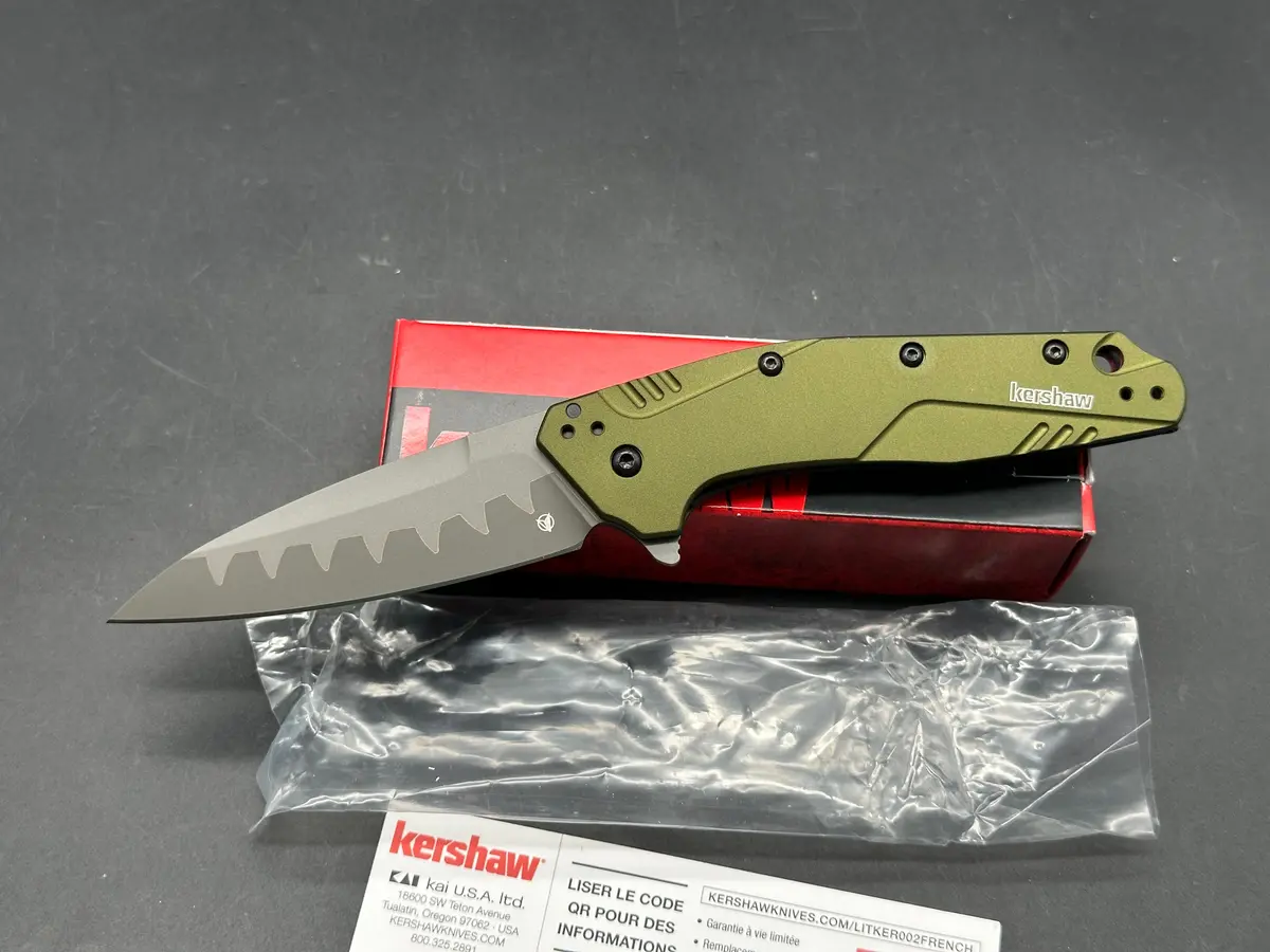Kershaw Dividend Assisted Opening Knife Olive (3" Composite) 1